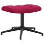 Sillón de relax con taburete terciopelo rojo tinto en Sillones | Comprar online en Foru.es