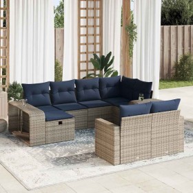 Set de sofás de jardín y cojines 10 pzas ratán sintético gris de , Conjuntos de jardín - Ref: Foro24-3326065, Precio: 652,63 ...