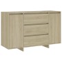 Aparador con 3 cajones contrachapado roble Sonoma 120x41x75 cm de vidaXL, Aparadores - Ref: Foro24-809614, Precio: 135,82 €, ...