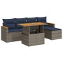 Set de muebles de jardín 6 pzas y cojines ratán sintético gris | Foro24.es | Tu tienda online para hogar, jardín y más Foro24.es