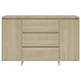 Aparador con 3 cajones contrachapado roble Sonoma 120x41x75 cm de vidaXL, Aparadores - Ref: Foro24-809614, Precio: 135,82 €, ...