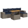 Set de muebles de jardín 6 pzas y cojines ratán sintético gris | Foro24.es | Tu tienda online para hogar, jardín y más Foro24.es