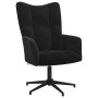 Sillón de relax con taburete terciopelo negro en Sillones | Comprar online en Foru.es