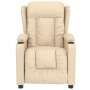 Sillón de masaje de tela color crema de , Sillones de masaje eléctricos - Ref: Foro24-339067, Precio: 229,00 €, Descuento: -5%%