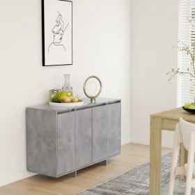 Concrete gray plywood sideboard 120x41x75 cm by vidaXL, Sideboards - Ref: Foro24-809606, Price: 147,27 €, Discount: %