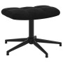 Sillón de relax con taburete terciopelo negro en Sillones | Comprar online en Foru.es