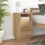 Mesilla de noche con 2 cajones roble artesano 36x36x68 cm | Foro24.es | Tu tienda online para hogar, jardín y más Foro24.es
