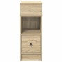 Mesillas de noche 2 uds con cajón roble sonoma 25x31x66 cm de , Mesitas de noche - Ref: Foro24-858619, Precio: 94,49 €, Descu...