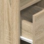 Mesillas de noche 2 uds con cajón roble sonoma 25x31x66 cm de , Mesitas de noche - Ref: Foro24-858619, Precio: 94,49 €, Descu...