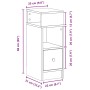 Mesillas de noche 2 uds con cajón roble sonoma 25x31x66 cm de , Mesitas de noche - Ref: Foro24-858619, Precio: 94,49 €, Descu...