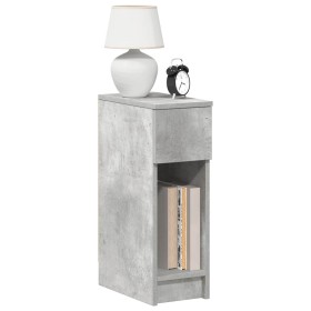 Mesilla de noche con cajón gris hormigón 20x36x60 cm de , Mesitas de noche - Ref: Foro24-858701, Precio: 43,27 €, Descuento: %