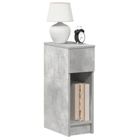 Mesilla de noche con cajón gris hormigón 20x36x60 cm de , Mesitas de noche - Ref: Foro24-858701, Precio: 43,27 €, Descuento: %
