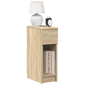 Mesilla de noche con cajón roble sonoma 20x36x60 cm de , Mesitas de noche - Ref: Foro24-858699, Precio: 47,26 €, Descuento: %