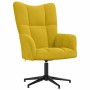Sillón de relax con taburete terciopelo amarillo mostaza en Sillones | Comprar online en Foru.es