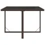 Mesa de jardín ratán sintético y vidrio marrón 109x107x74 cm de vidaXL, Mesas de jardín - Ref: Foro24-316788, Precio: 103,56 ...