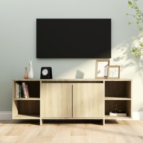 Mueble para TV madera contrachapada roble Sonoma 130x35x50 cm de vidaXL, Muebles TV - Ref: Foro24-809587, Precio: 88,32 €, De...