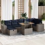 Juego Sofá Jardín 8 Piezas con Cojines Marrón Poli Ratán Acacia | Foro24.es | Tu tienda online para hogar, jardín y más Foro24.es