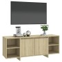 Mueble para TV madera contrachapada roble Sonoma 130x35x50 cm de vidaXL, Muebles TV - Ref: Foro24-809587, Precio: 88,32 €, De...