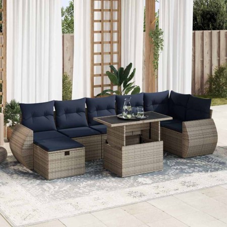 Juego Sofá Jardín 8 Piezas con Cojines Marrón Poli Ratán Acacia | Foro24.es | Tu tienda online para hogar, jardín y más Foro24.es