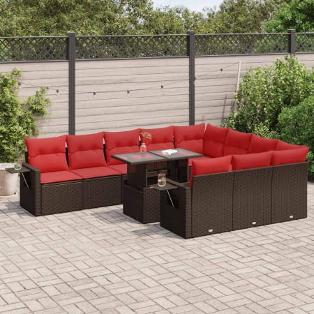 Set de sofás de jardín 11 pzas cojines ratán sintético marrón | Foro24.es | Tu tienda online para hogar, jardín y más Foro24.es