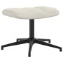 Sillón de relax con taburete terciopelo blanco crema en Sillones | Comprar online en Foru.es