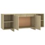 Mueble para TV madera contrachapada roble Sonoma 130x35x50 cm de vidaXL, Muebles TV - Ref: Foro24-809587, Precio: 88,32 €, De...