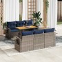 Set de sofás de jardín 7 pzas con cojines ratán sintético gris de , Conjuntos de jardín - Ref: Foro24-3327113, Precio: 572,25...