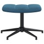 Sillón de relax con taburete terciopelo azul en Sillones | Comprar online en Foru.es