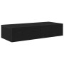 Estante de pared con cajones de madera contrachapada negro de , Estantes y estanterías - Ref: Foro24-859978, Precio: 71,12 €,...