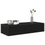 Estante de pared con cajones de madera contrachapada negro de , Estantes y estanterías - Ref: Foro24-859978, Precio: 71,12 €,...