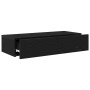 Estante de pared con cajones de madera contrachapada negro de , Estantes y estanterías - Ref: Foro24-859978, Precio: 71,12 €,...