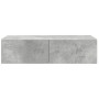 Estante de pared con cajones madera contrachapada gris hormigón de , Estantes y estanterías - Ref: Foro24-859971, Precio: 38,...