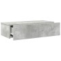 Estante de pared con cajones madera contrachapada gris hormigón de , Estantes y estanterías - Ref: Foro24-859971, Precio: 38,...