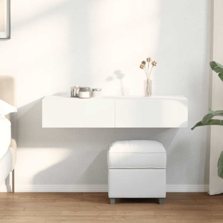 Estante de pared con cajones de madera contrachapada blanco de , Estantes y estanterías - Ref: Foro24-859986, Precio: 75,83 €...