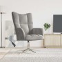 Sillón de relax de terciopelo gris claro en Sillones | Comprar online en Foru.es