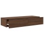 Estante de pared con cajones madera contrachapada marrón roble de , Estantes y estanterías - Ref: Foro24-859992, Precio: 77,4...