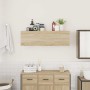 Mueble de pared baño madera ingeniería roble sonoma 100x25x30cm de , Tocadores de baño - Ref: Foro24-860096, Precio: 64,01 €,...