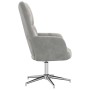Sillón de relax de terciopelo gris claro en Sillones | Comprar online en Foru.es