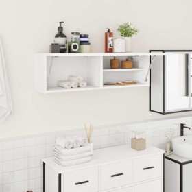 Mueble de pared de baño madera ingeniería blanco 100x25x30 cm de , Tocadores de baño - Ref: Foro24-860094, Precio: 65,76 €, D...