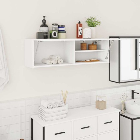 Mueble de pared de baño madera ingeniería blanco 100x25x30 cm de , Tocadores de baño - Ref: Foro24-860094, Precio: 65,76 €, D...