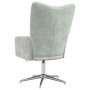 Sillón de relax de terciopelo gris claro en Sillones | Comprar online en Foru.es