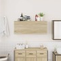 Mueble de pared baño madera ingeniería roble sonoma 100x25x40cm de , Tocadores de baño - Ref: Foro24-860105, Precio: 81,45 €,...