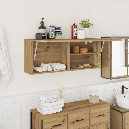 Mueble pared baño madera ingeniería roble artisan 100x25x40 cm de , Tocadores de baño - Ref: Foro24-860111, Precio: 74,52 €, ...