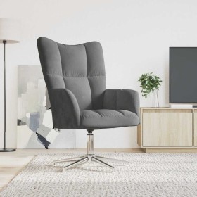 Sillón de relax de terciopelo gris oscuro en Sillones | Comprar online en Foru.es