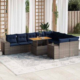 Comprar Set de sofás de jardín y cojines 10 pzas