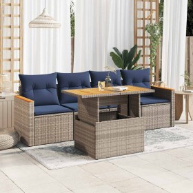 Comprar Juego de sofás jardín con cojines 5 pzas