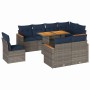 Set de sofás de jardín con cojines 9 pzas ratán sintético gris | Foro24.es | Tu tienda online para hogar, jardín y más Foro24.es