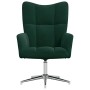 Sillón de relax de terciopelo verde oscuro en Sillones | Comprar online en Foru.es