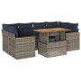 Set de sofás de jardín 7 pzas con cojines ratán sintético gris | Foro24.es | Tu tienda online para hogar, jardín y más Foro24.es