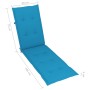 Tumbona de jardín con reposapiés y cojín madera maciza acacia de vidaXL, Tumbonas - Ref: Foro24-3064018, Precio: 139,49 €, De...